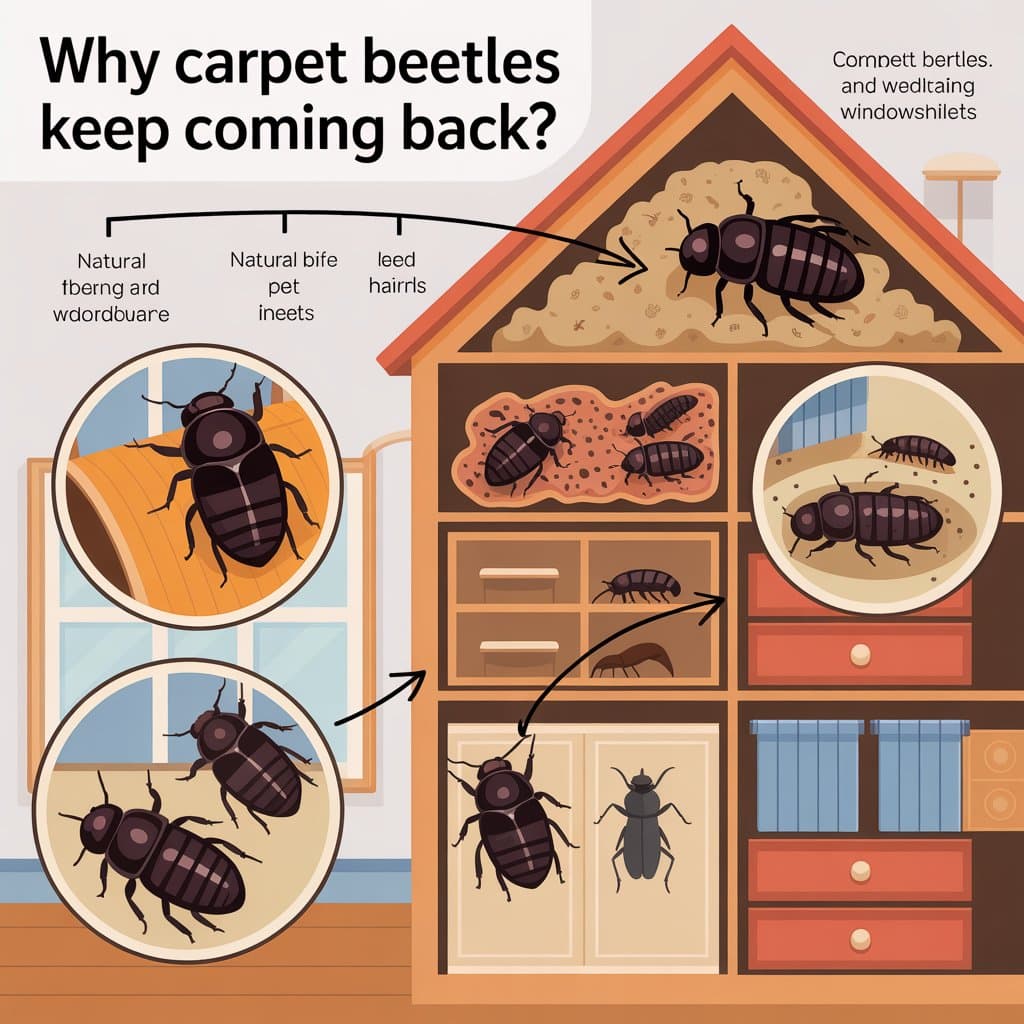 Why Carpet Beetles Keep Coming Back？