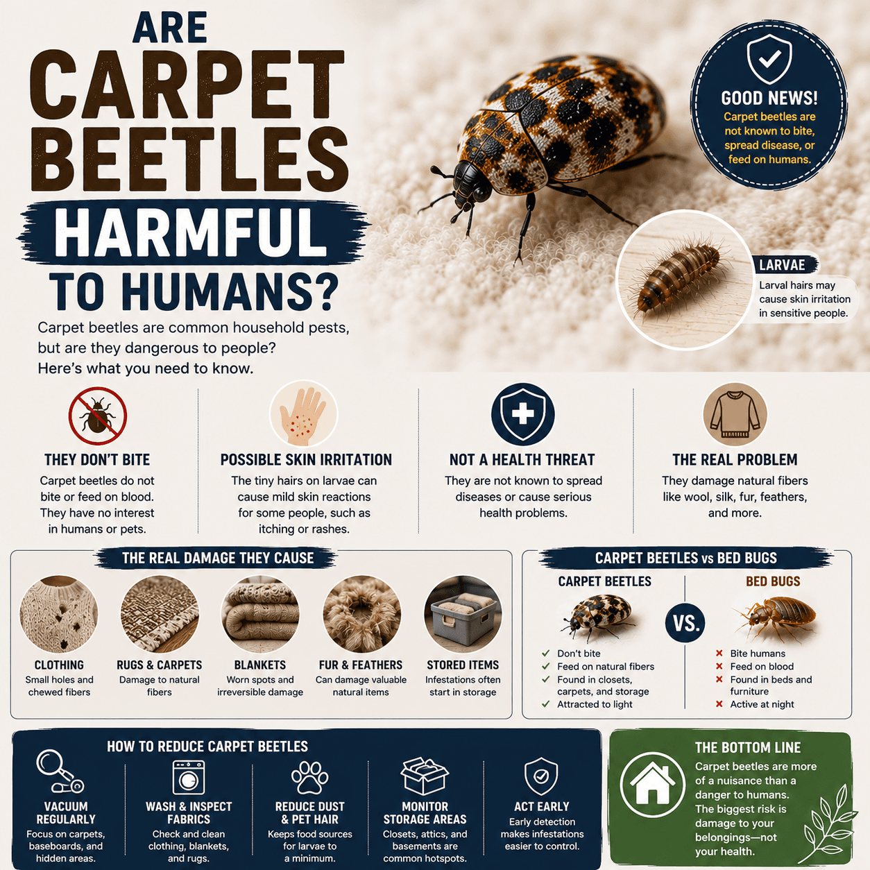 Are Carpet Beetles Harmful to Humans