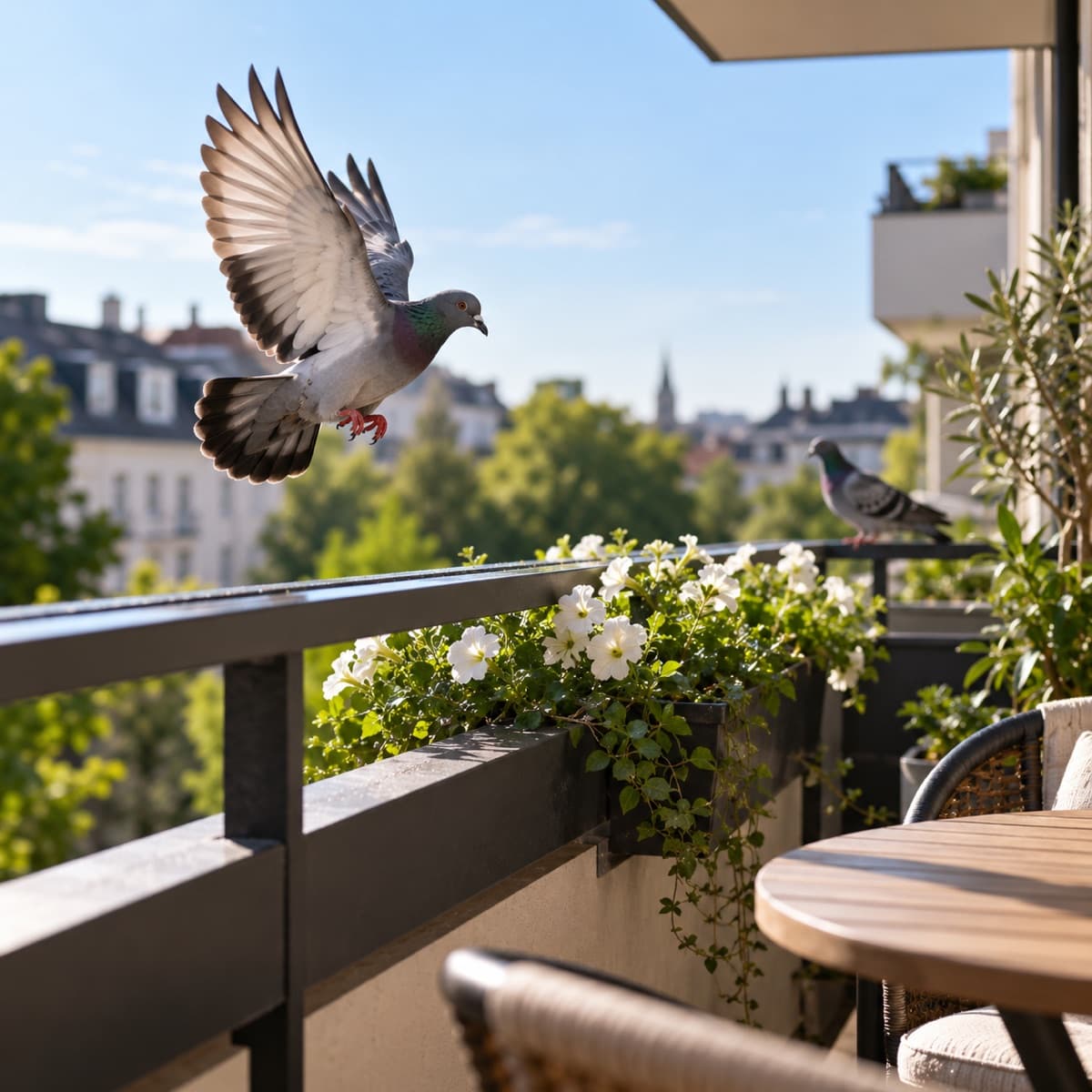 Vögel vom Garten und Balkon fernhalten: Welche Methoden funktionieren?