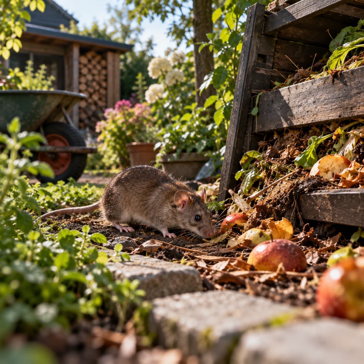 Ratten im Garten: Ursachen, Anzeichen und wirksame Maßnahmen