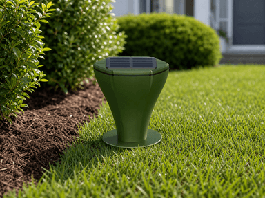Mole repeller working in a lawn