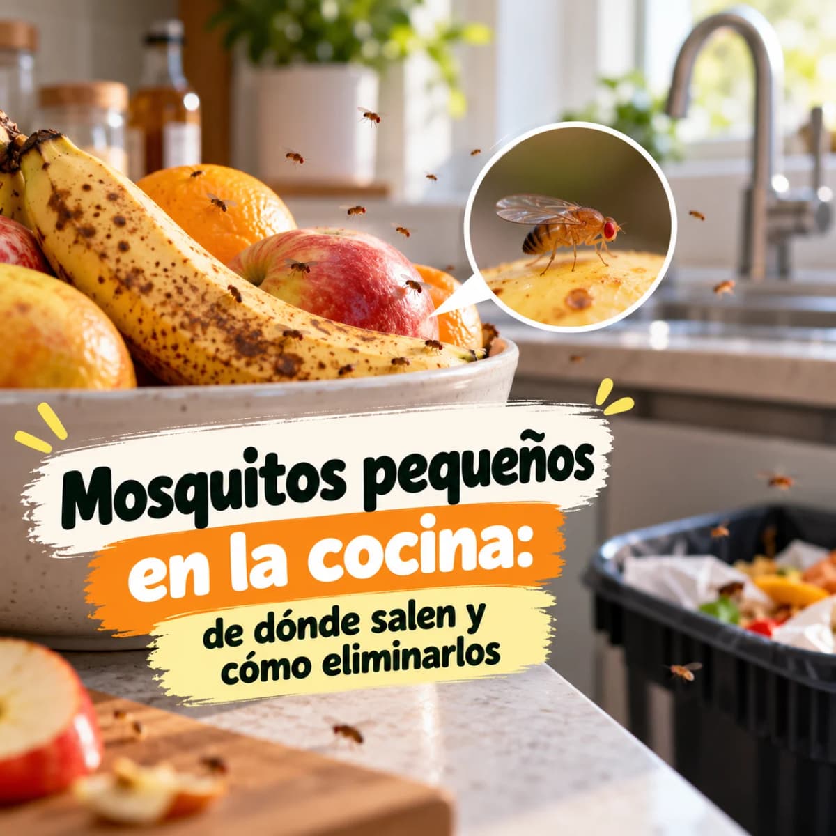Mosquitos pequeños en la cocina: de dónde salen y cómo eliminarlos