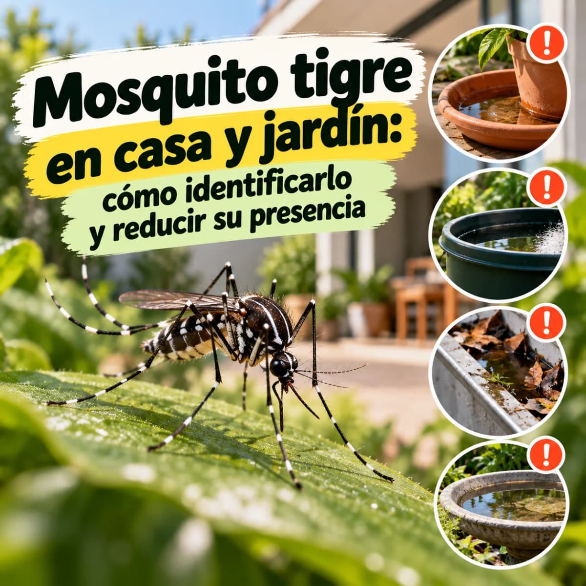 Mosquito tigre en casa y jardín: cómo identificarlo y reducir su presencia
