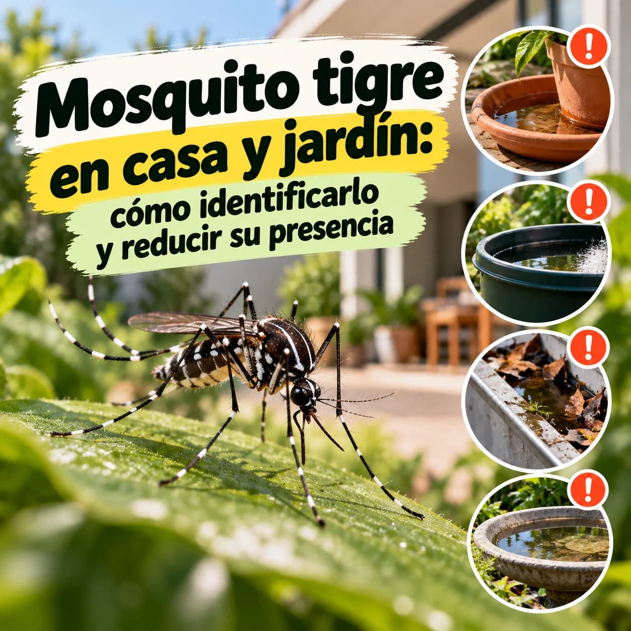 Mosquito tigre en casa y jardín: cómo identificarlo y reducir su presencia