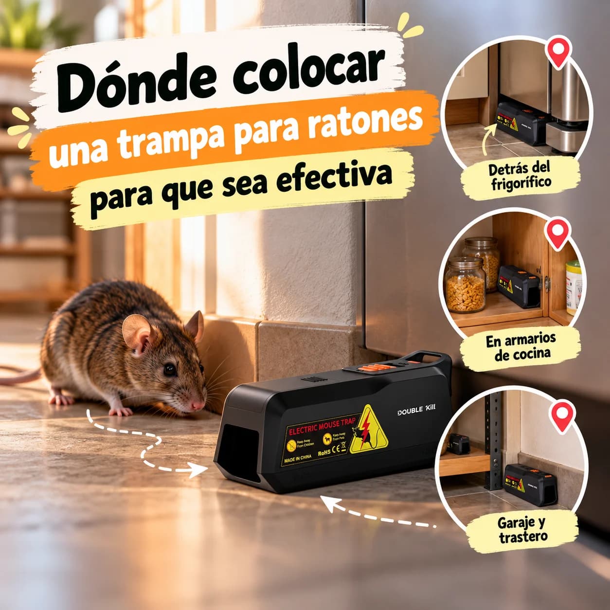 Dónde colocar una trampa para ratones para que sea efectiva