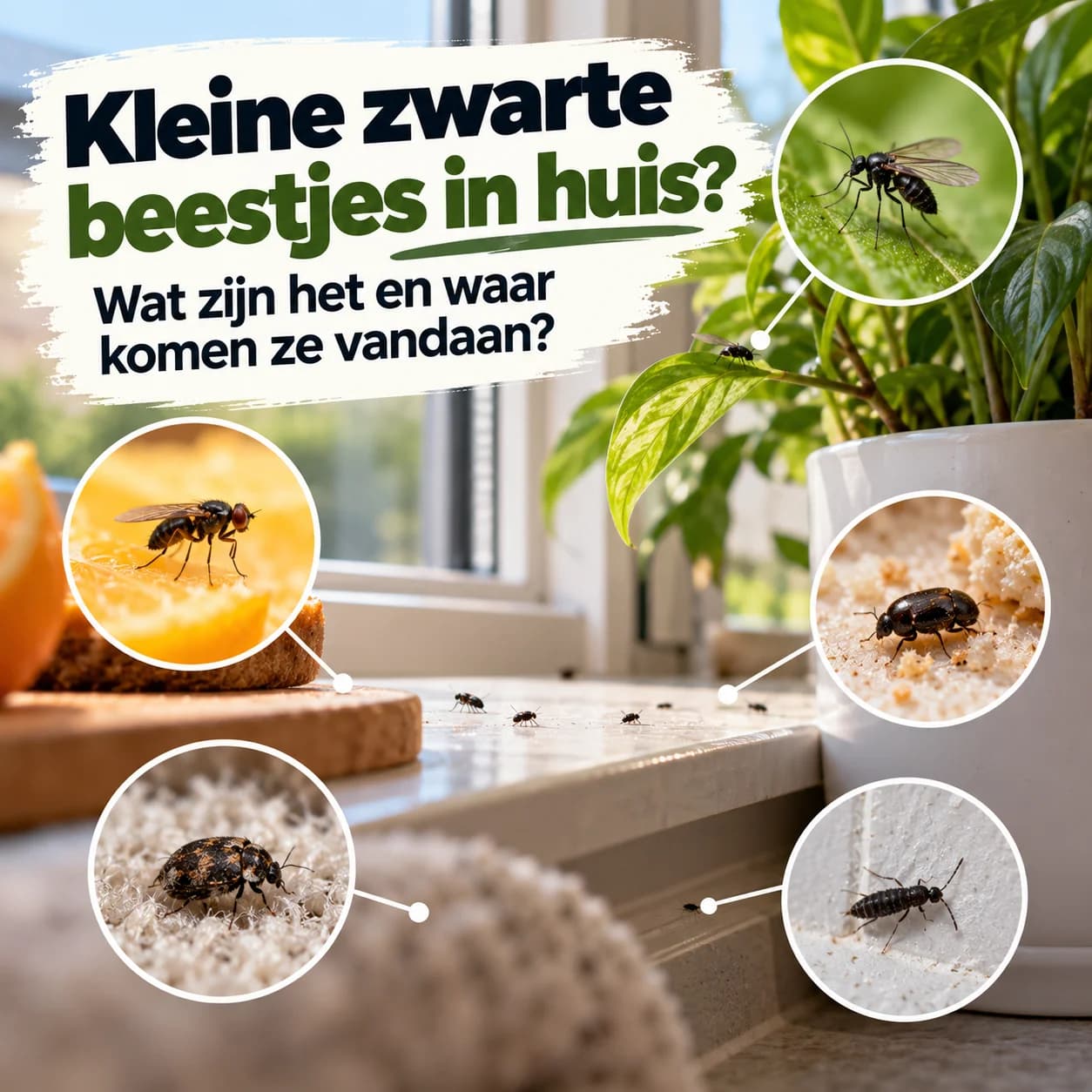 Kleine zwarte beestjes in huis: wat zijn het en waar komen ze vandaan?