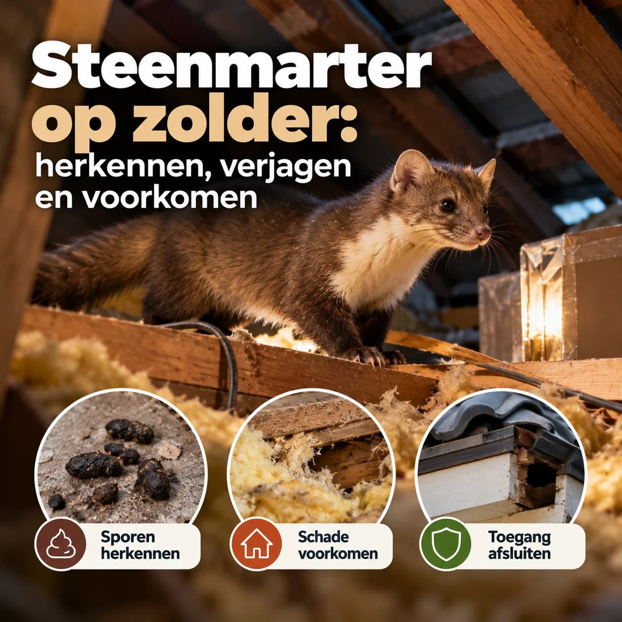 Steenmarter op zolder: hoe herken je de overlast en wat kun je doen?