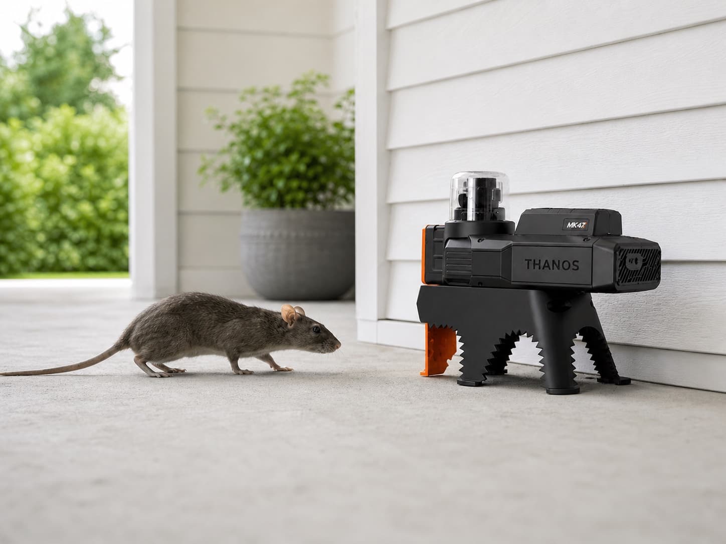 A rodent approaching the MK47 placement zone