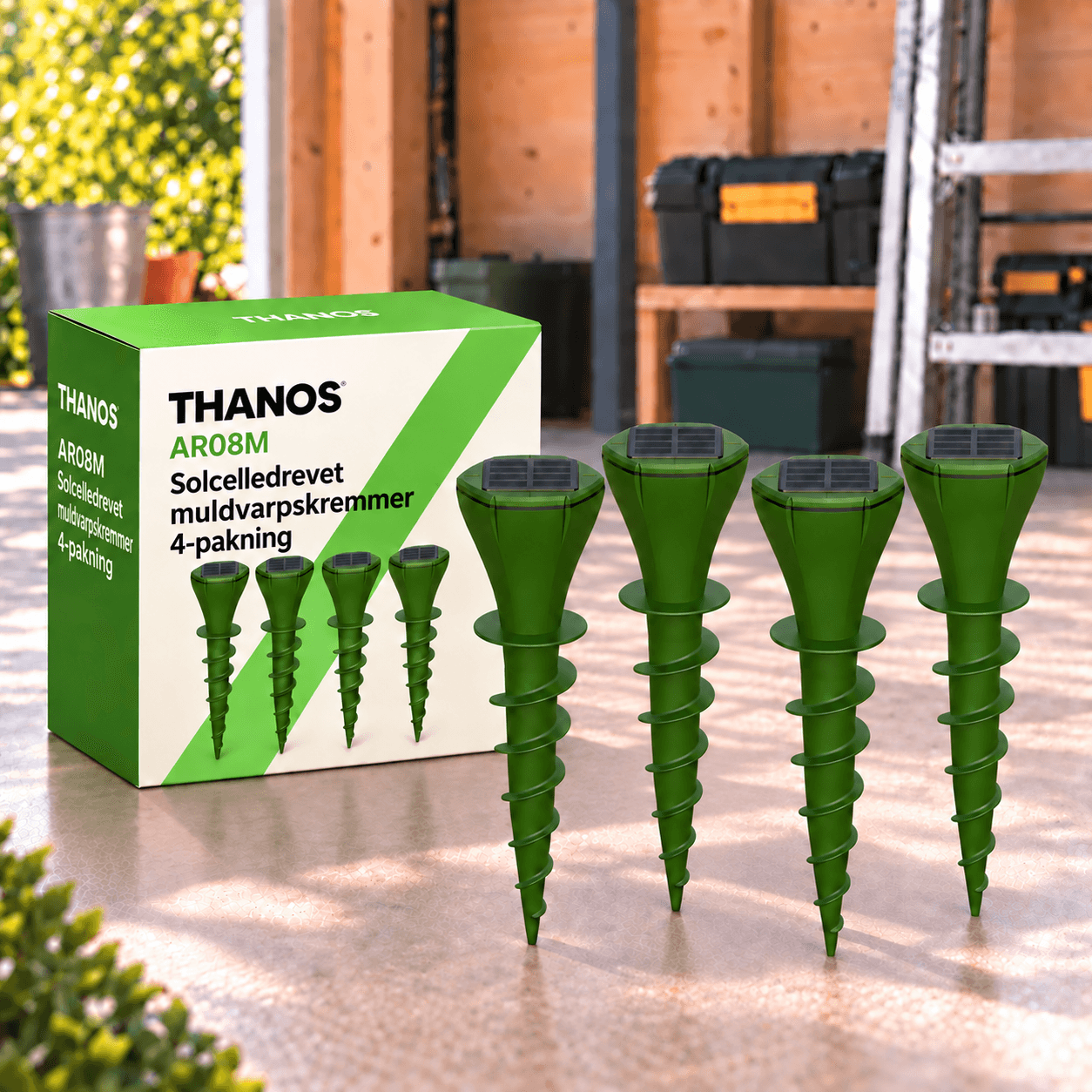 THANOS AR08M Solcelledrevet muldvarpskremmer