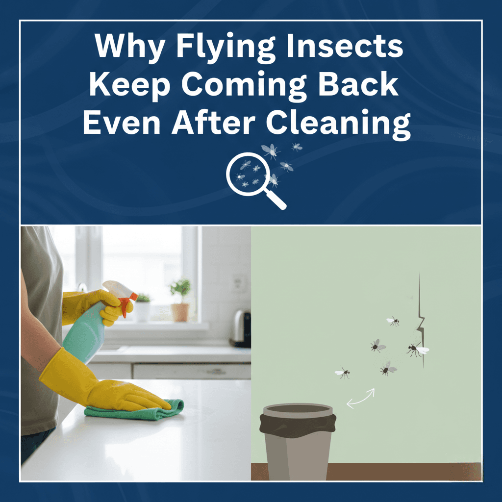 Why Flying Insects Keep Coming Back Even After Cleaning